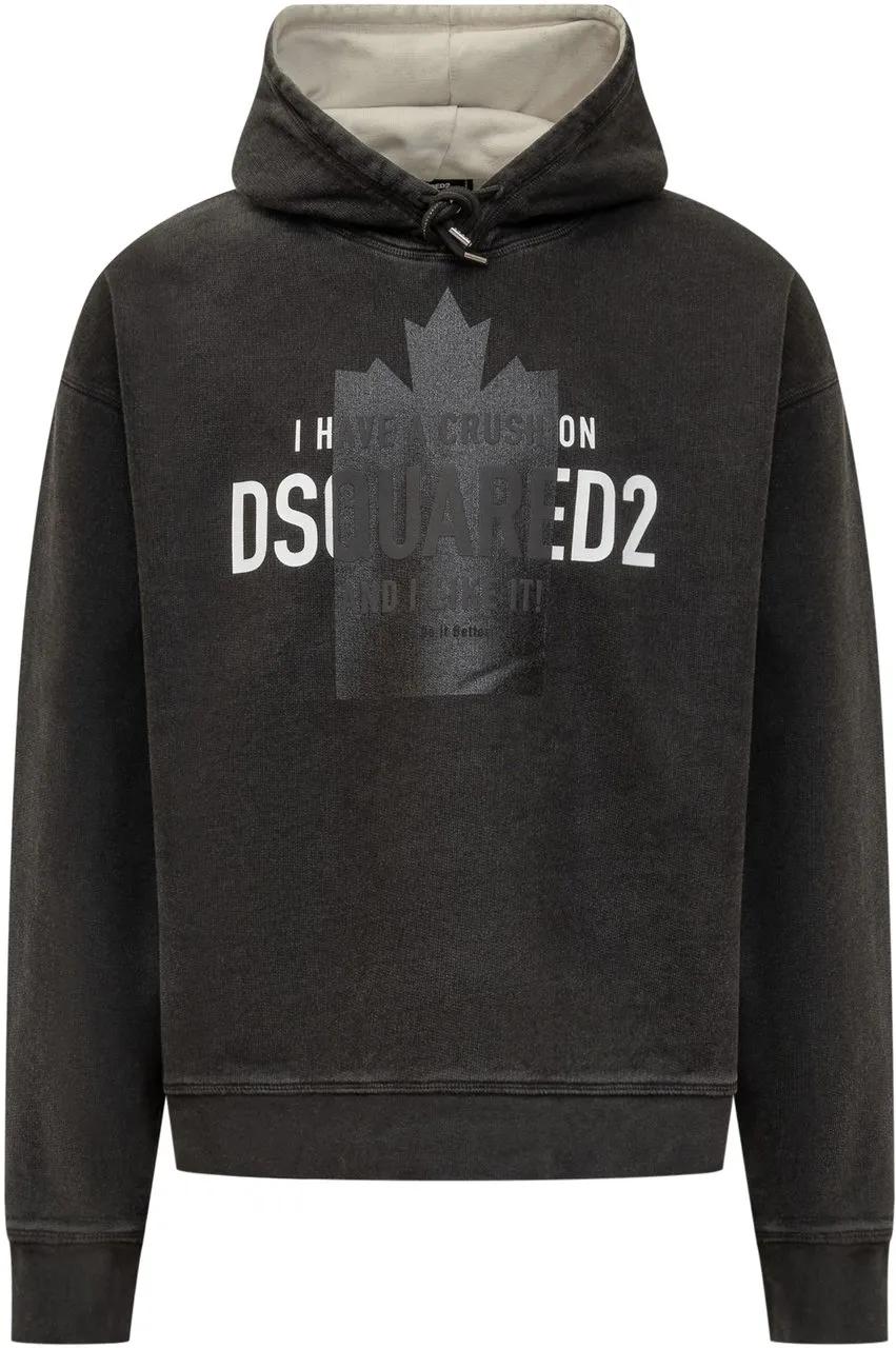 Thumbnail - Dsquared2 - Felpa con Logo - Größe M - schwarz