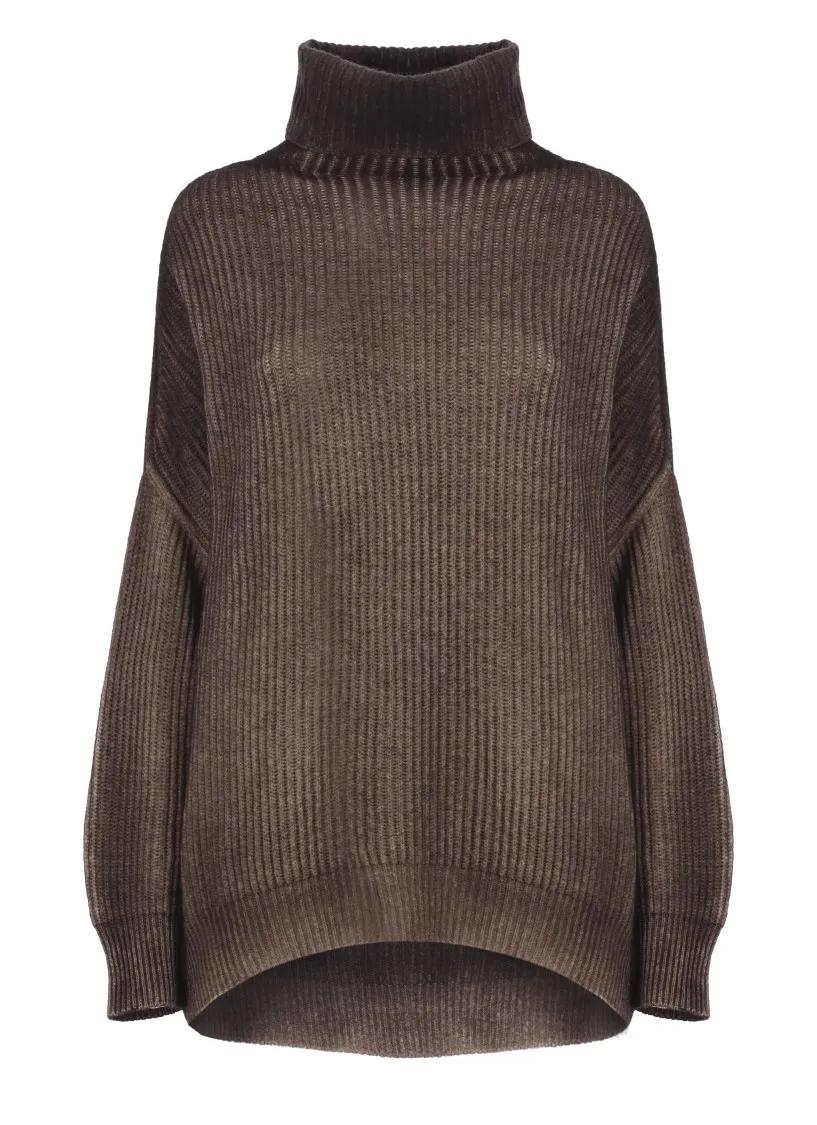 CALIBAN - Wool And Cashmere Sweater - Größe S - braun