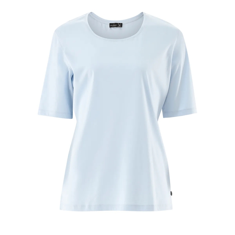 VAN LAACK Bluse T-Shirt Modern Fit Uni blau