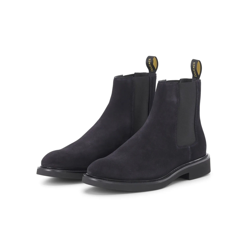 Doucal's Bottes Boots aus Veloursleder Schwarz