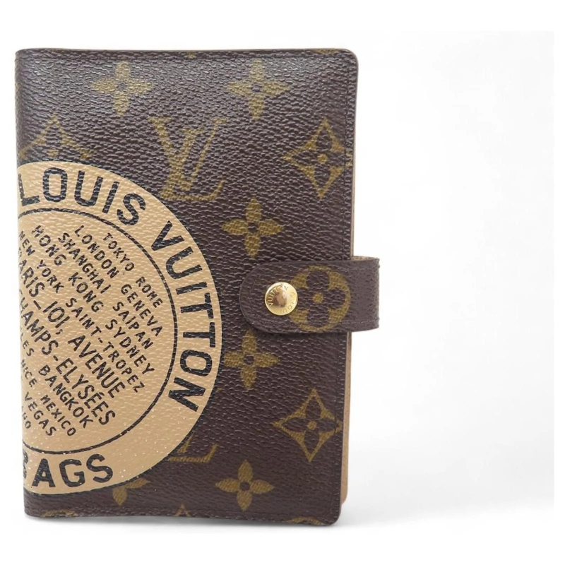 Louis Vuitton Geldbörse LOUIS VUITTON PM MONOGRAM TRUNKS & BAGS TAGEBUCHDE braun