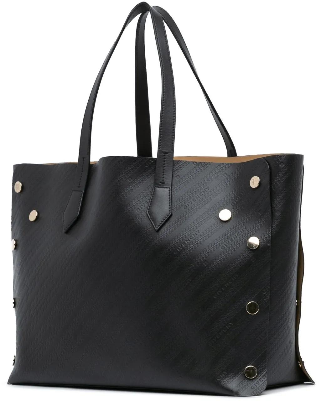 Givenchy Shoppers 2016 Medium Leather Logo Embossed Bond Tote in zwart