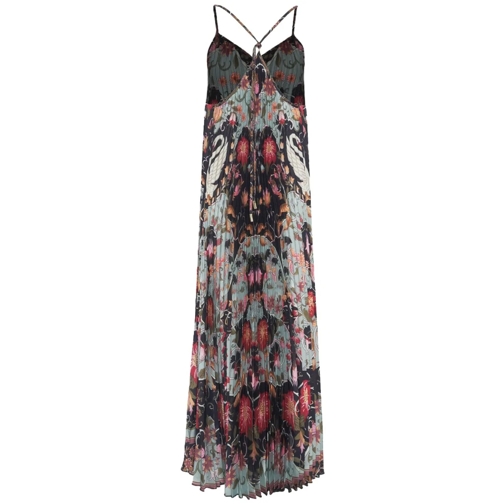 Farm Rio Robes midi Midi pleated dress 'Flowing Beauty' blau (Image 2)
