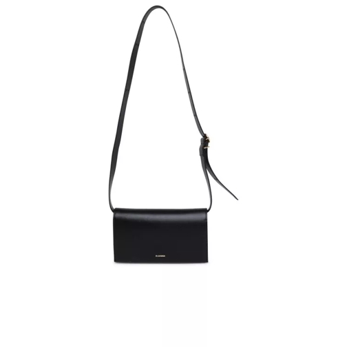 Jil Sander All Day Crossbody Bag In Black Leather Black Sac à bandoulière