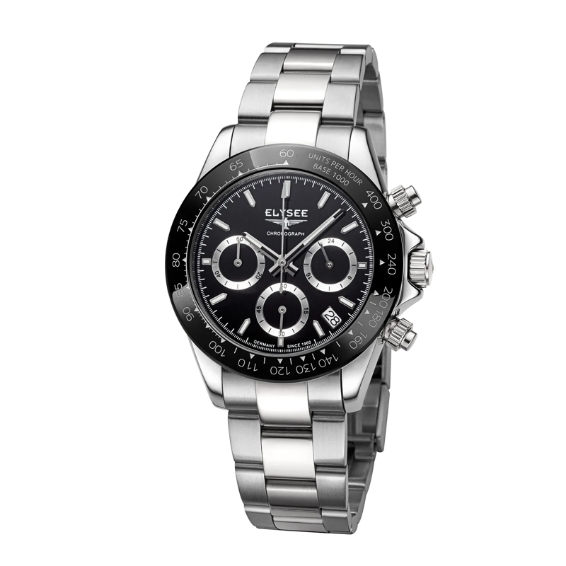 Elysee Quarzuhr Die SPORT CHRONO CERAMIC ist eine sportliche 6-Zei schwarz