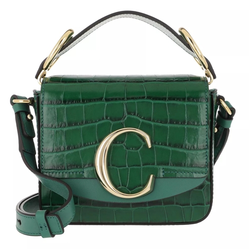 Chloé C Shoulder Bag Leather Woodsy Green Mini borsa