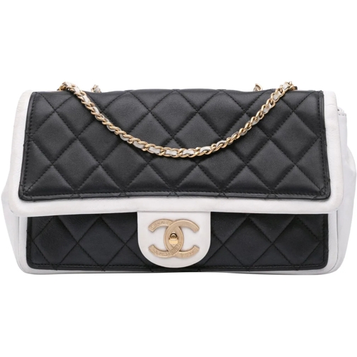 Chanel Sac à bandoulière 2014-2015 Medium Bicolor Calfskin Graphic Flap schwarz (Image 2)