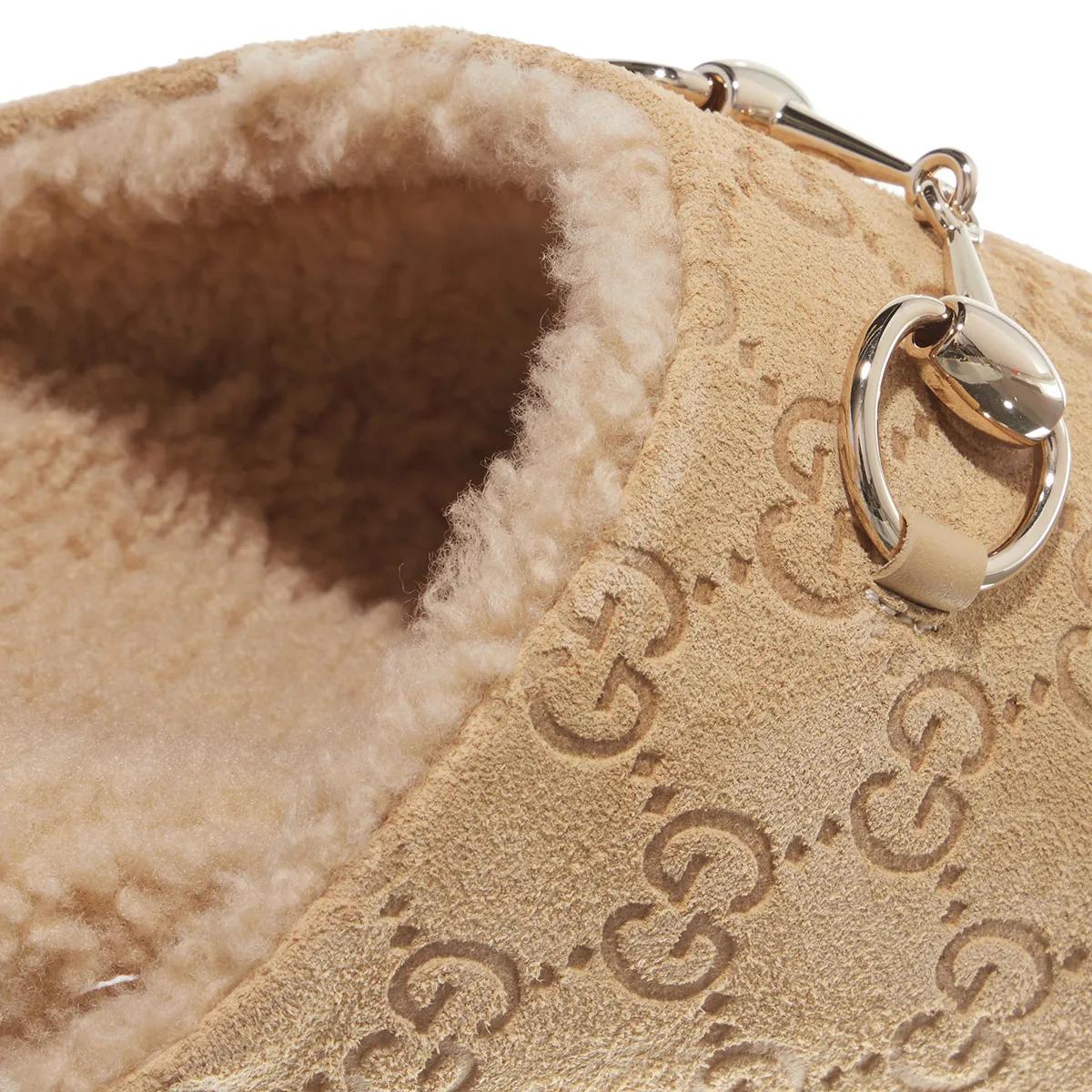 Gucci GG Suede Mules Beige | Mules