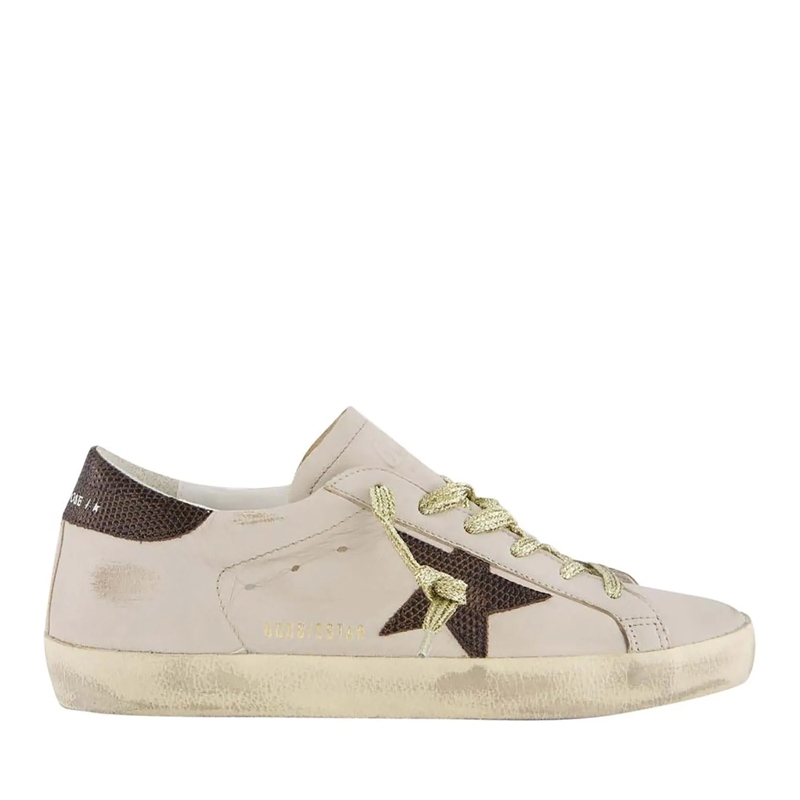 Golden Goose Lage-top sneaker Star-Embellished Grey Leather Sneakers White
