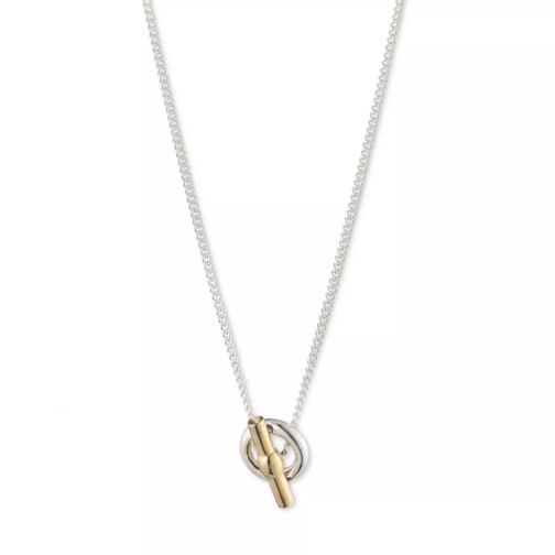 Lauren Ralph Lauren Necklace 14" Toggle Pendant Silver/Two Tone Mittellange Halskette