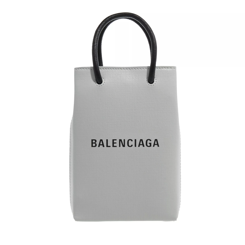 Balenciaga Crossbody Bag Black Front Logo Top Handle Bag Grey