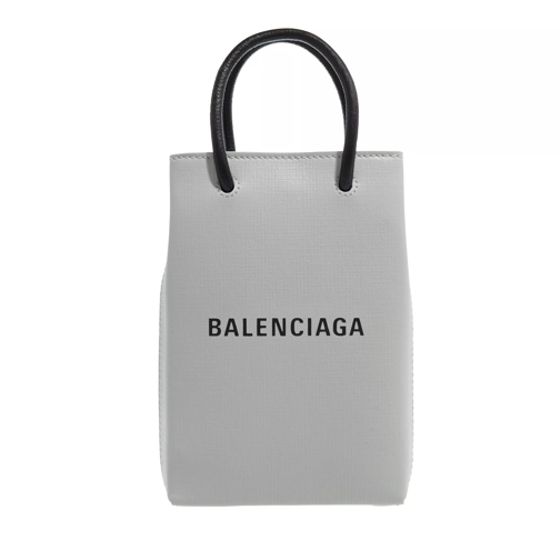 Balenciaga Black Front Logo Top Handle Bag Grey Cross body-väskor