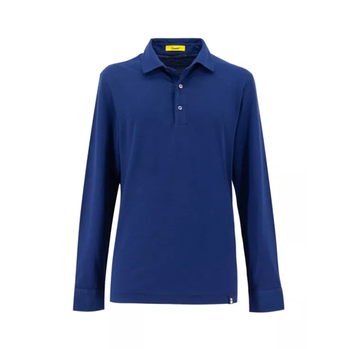 Drumohr Blue Cotton Polo Shirt Blue Chemises