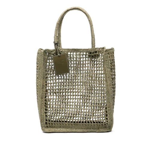 Manebi Green Raffia Interwoven Bag Green Crossbodytas