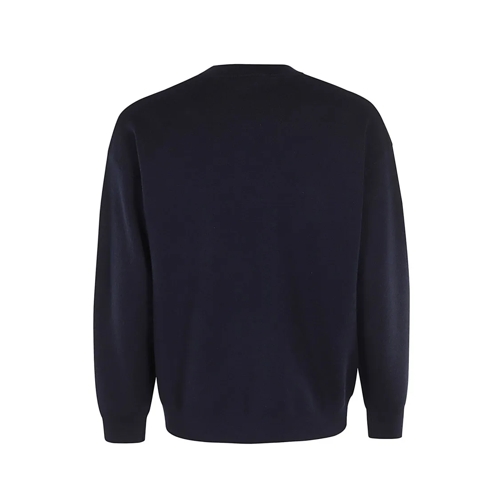 Drôle De Monsieur Pull Slogan Fleurs Slogan Sweater Blue (Image 2)