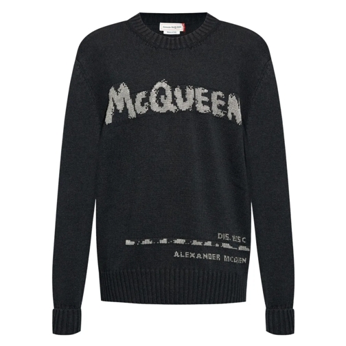 Alexander McQueen Pull Black Logo Sweater Black