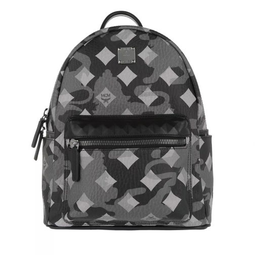 MCM Stark Munich Lion Camo Backpack Small Silver Shadow Backpack