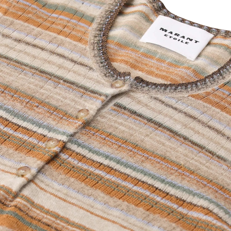 Isabel Marant Pullover Gestreifter Pullover Frederica beige(Image 3)
