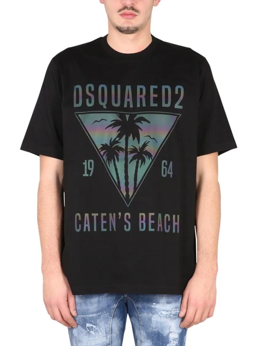 Thumbnail - Dsquared2 - Caten's Beach T-Shirt - Größe S - schwarz
