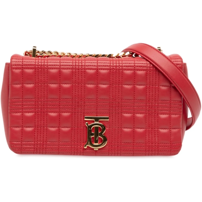 Burberry Schultertasche Small Quilted Lambskin Lola Crossbody rot