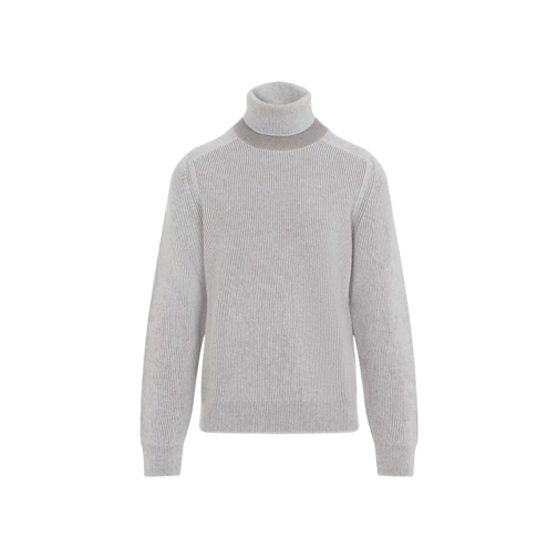 Etro Pull Grey Cashmere Vanise T-Neck Raglan Sleeves Sweater Grey