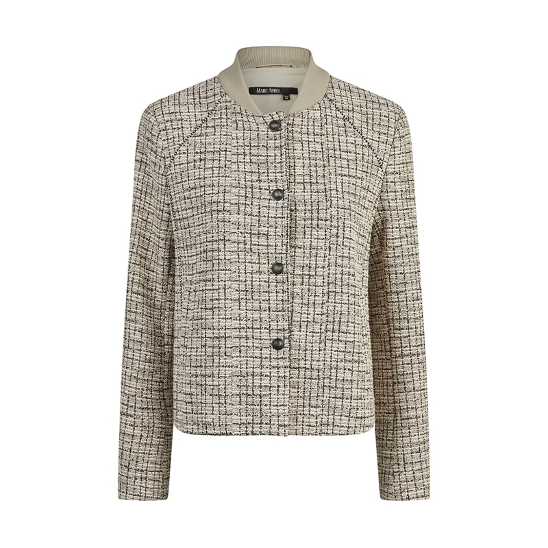 Marc Aurel Blazer Jacke- mit Schulterpasse- Ärmelnaht mit Kontras beige
