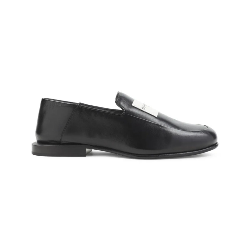 Givenchy Ballerinas Lamb Leather Loafers With Distinctive Branding Black