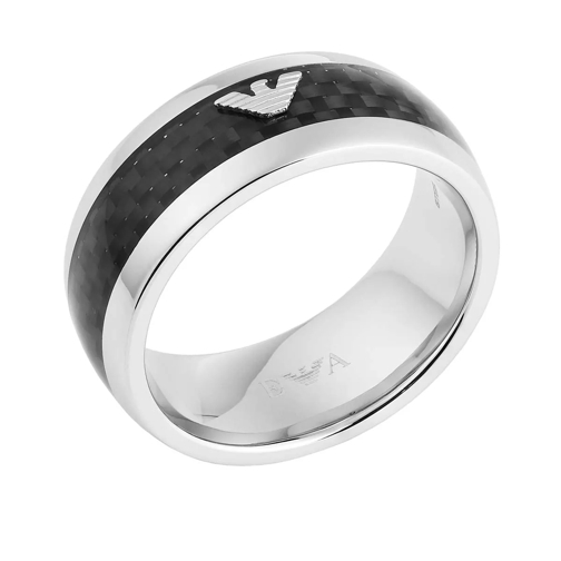 Emporio Armani Ring Carbon Fiber EGS1602040 Silver Band ring