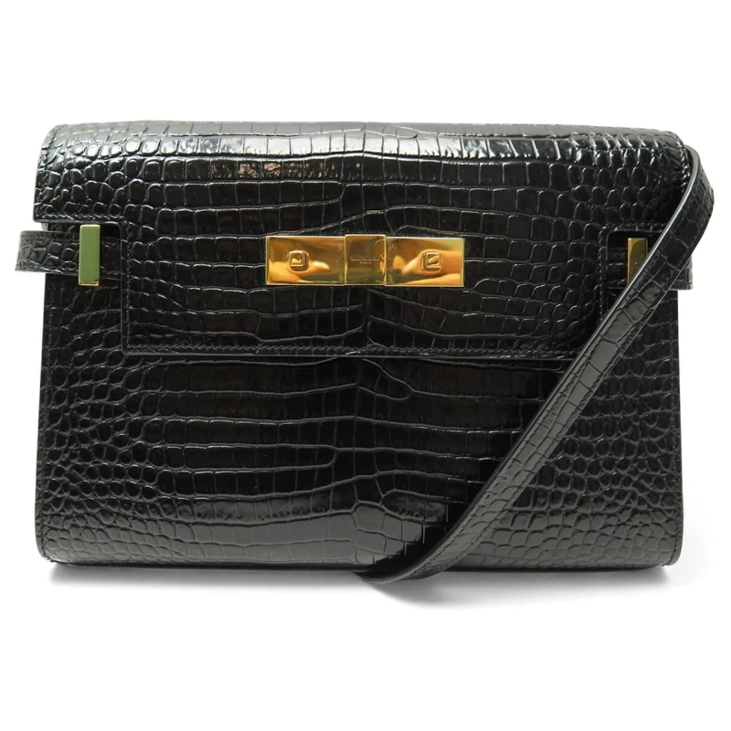 Saint Laurent Crossbody Bag NEUE SAINT LAURENT MANHATTAN HANDTASCHE 675626 AUS schwarz