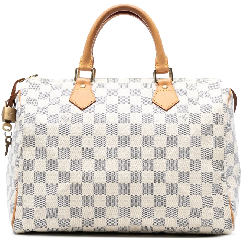 Louis Vuitton Tote Damier Azur Speedy 30 weiß