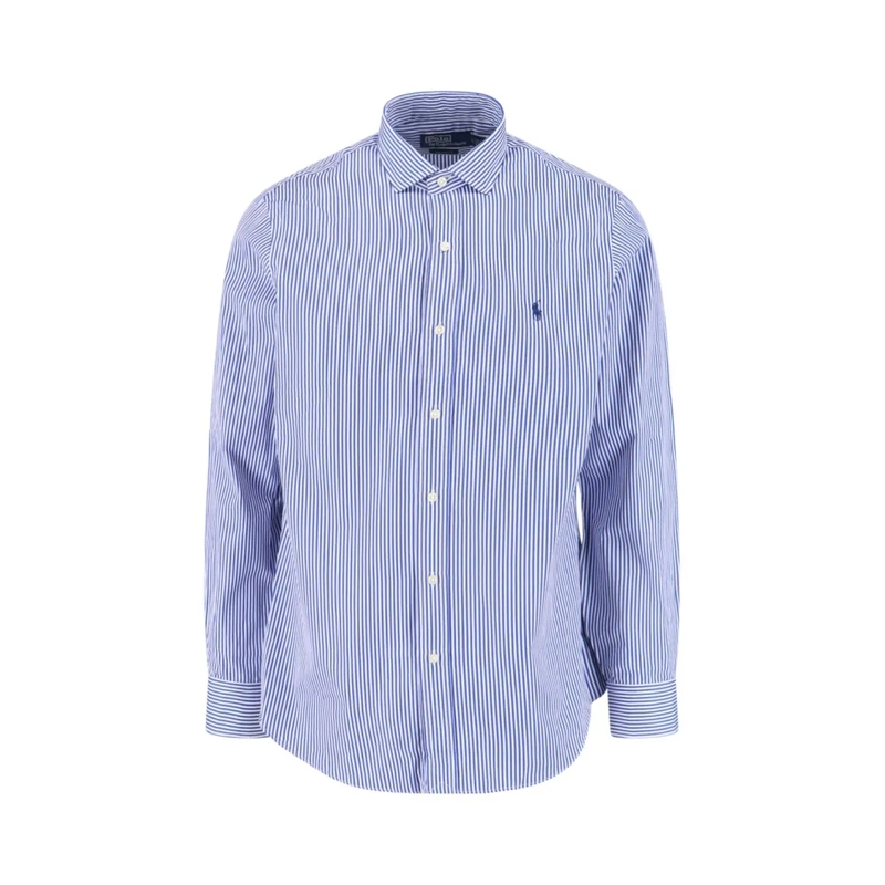 Polo Ralph Lauren Hemd Blue And White Striped Button-Down Shirt With Embr Blue