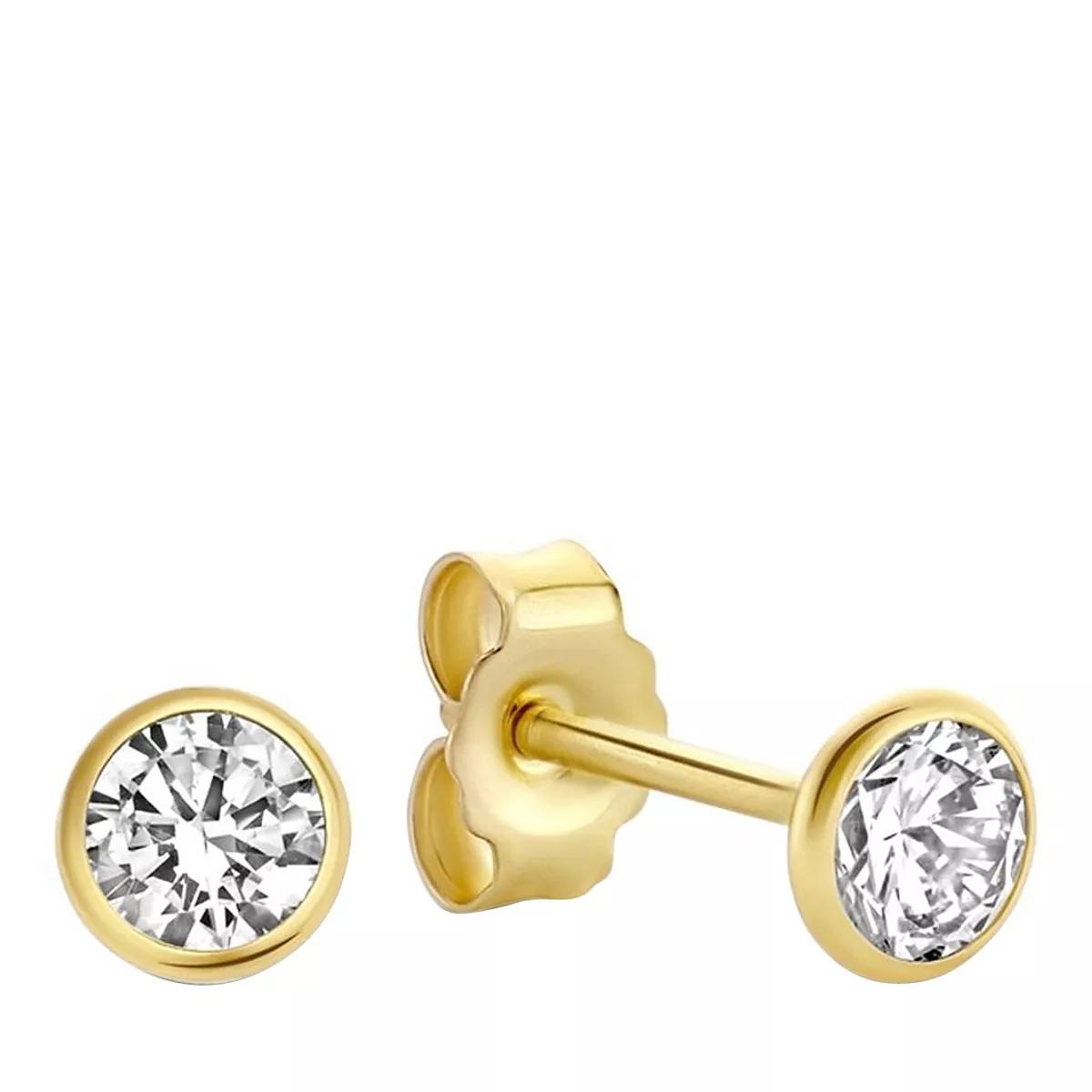 Isabel Bernard Ohrringe - Rivoli Juliette 14 Karat Ear Studs With Zirconia - Gr. unisize - in Gold - für Damen