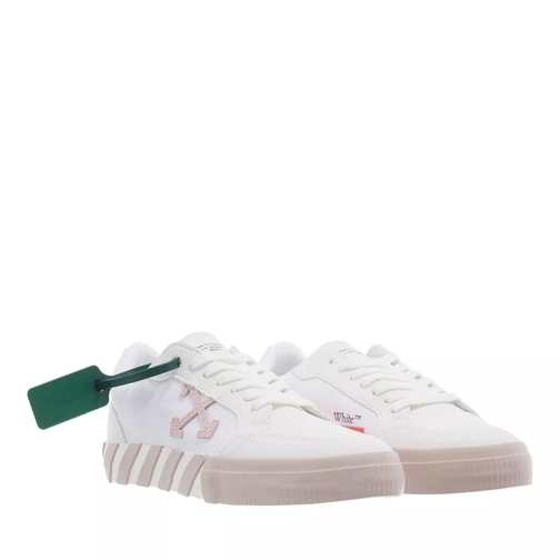 Off-White Low Vulcanized Canvas    Suede White Pink Low-Top Sneaker