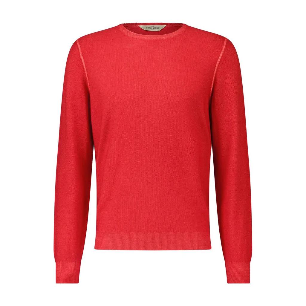 Gran Sasso - Feiner Strickpullover aus Schurwolle - Größe 56 - rot