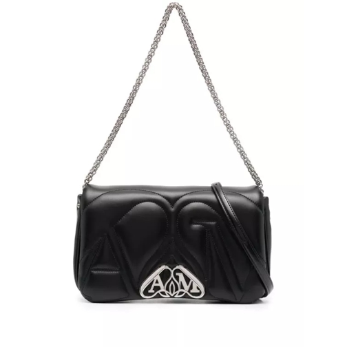 Alexander McQueen The Seal Small Black Bag Black Satchel