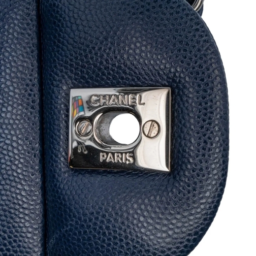 Chanel Sac à bandoulière 2017-2018 Jumbo Classic Caviar Double Flap blau (Image 18)