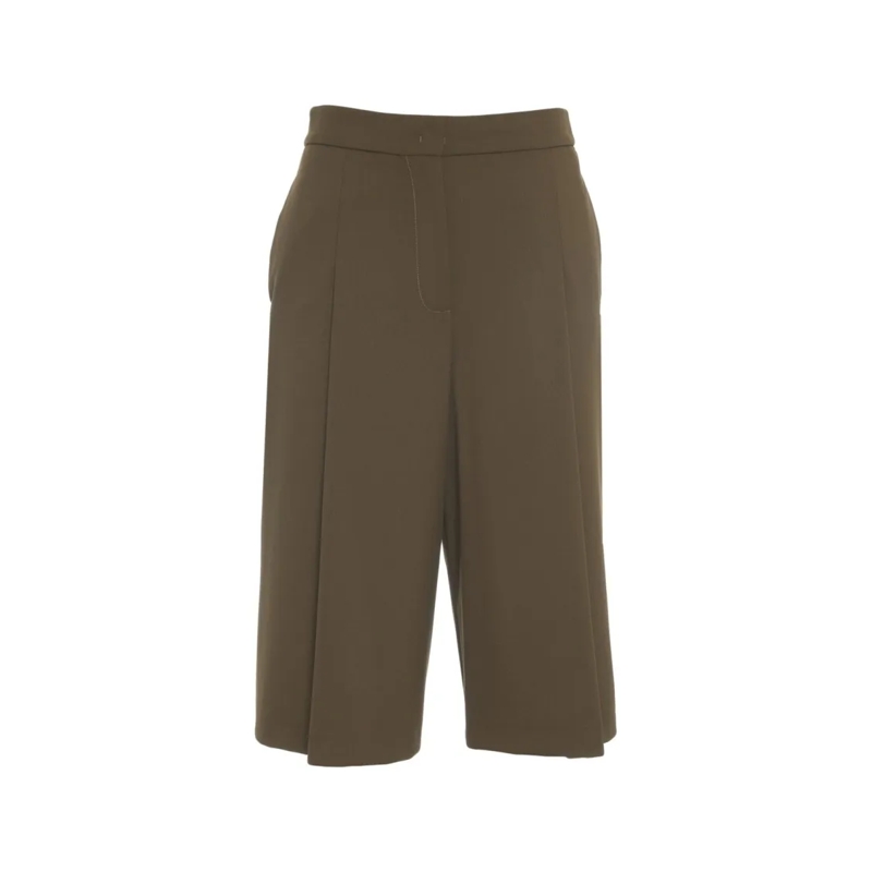 Kaos  Cropped Wide Leg Culottes Green