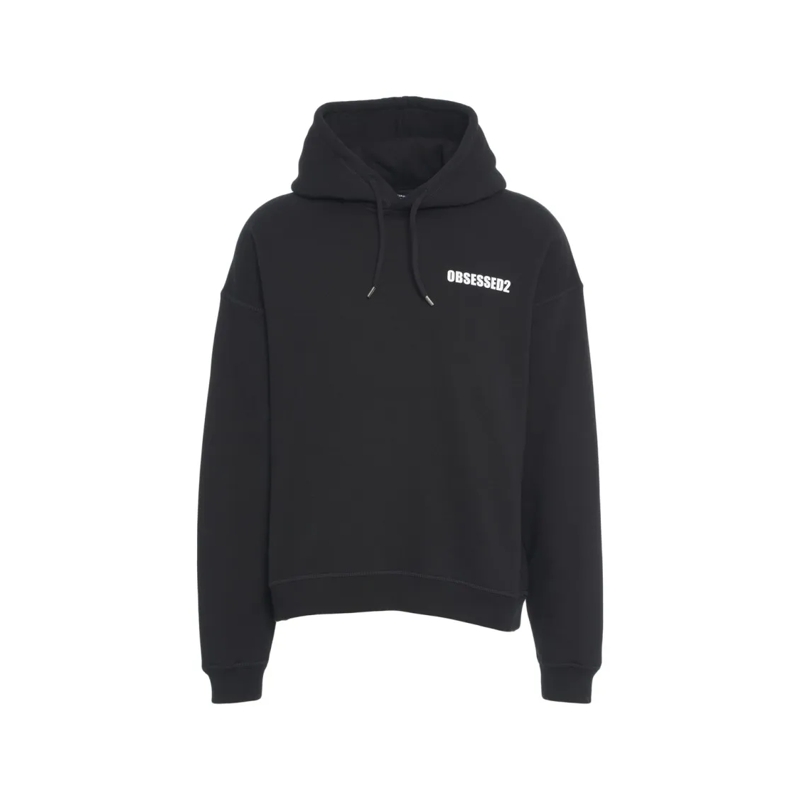 Dsquared2  Printed Hoodie Black