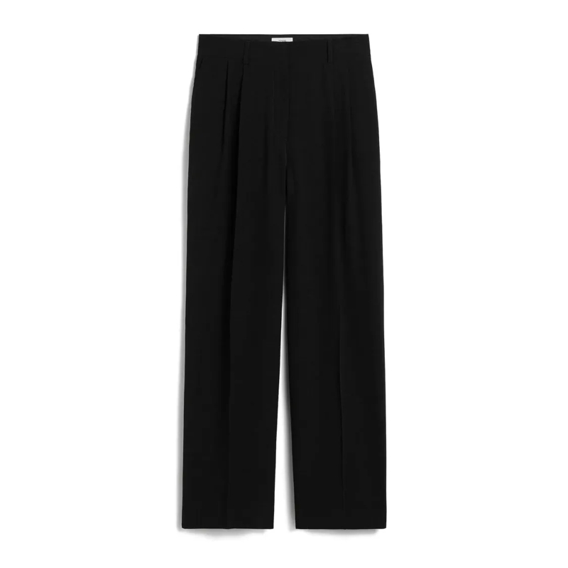 TOTEME  Double-Pleat Straight Trousers Black