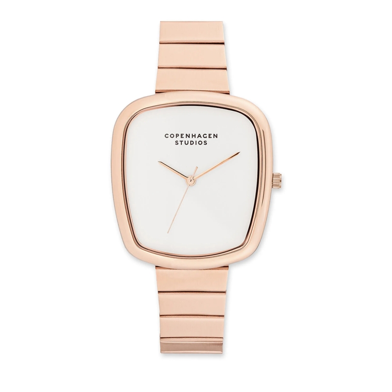 Copenhagen Quarzuhr Edelstahl Uhr - Curved Watch rose