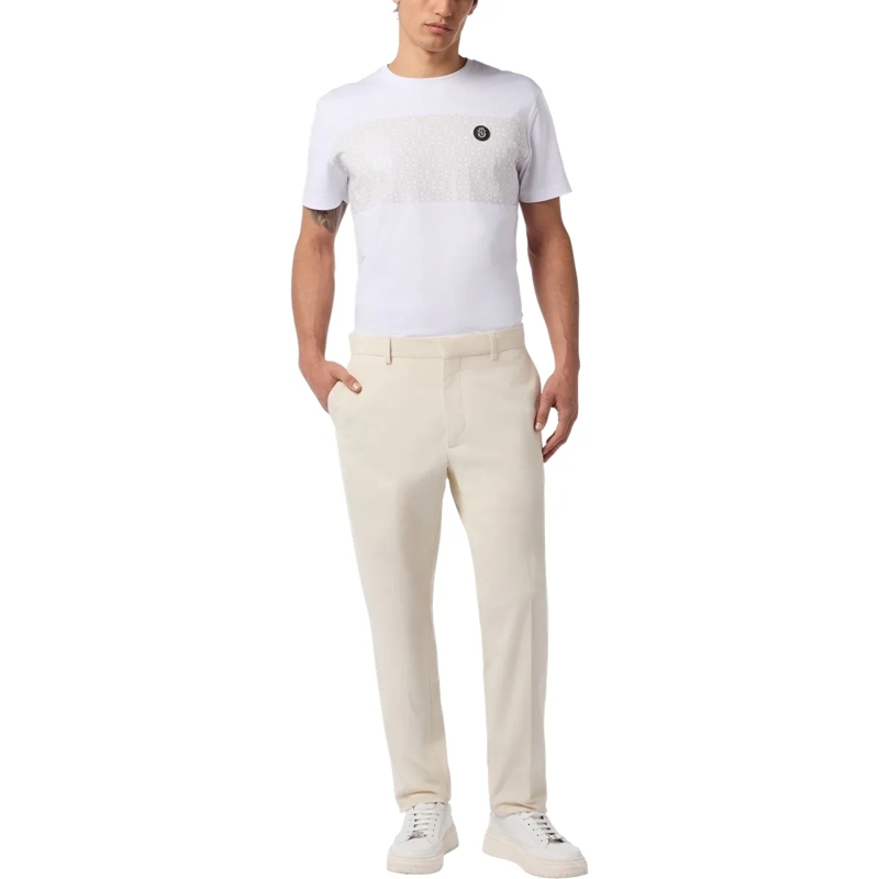 BILLIONAIRE Hose Corduroy Chinos Fit Trousers weiss(Image 4)