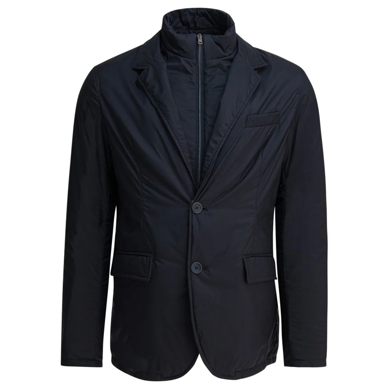 Herno Blazer Tailored Black Blazer With Wool-Cashmere Blend Black