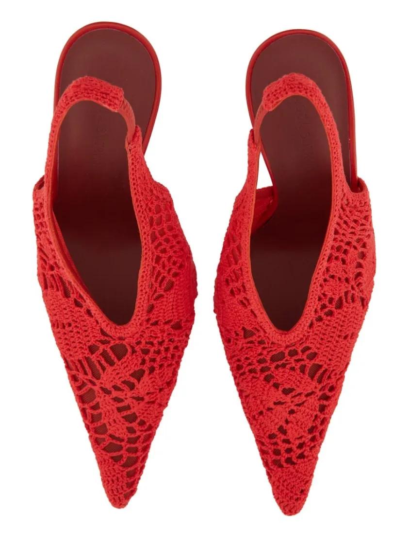 Thumbnail - Magda Butrym Hohe Schuhe - Crochet Slingback - Gr. 37 (EU) - in Rot - für Damen