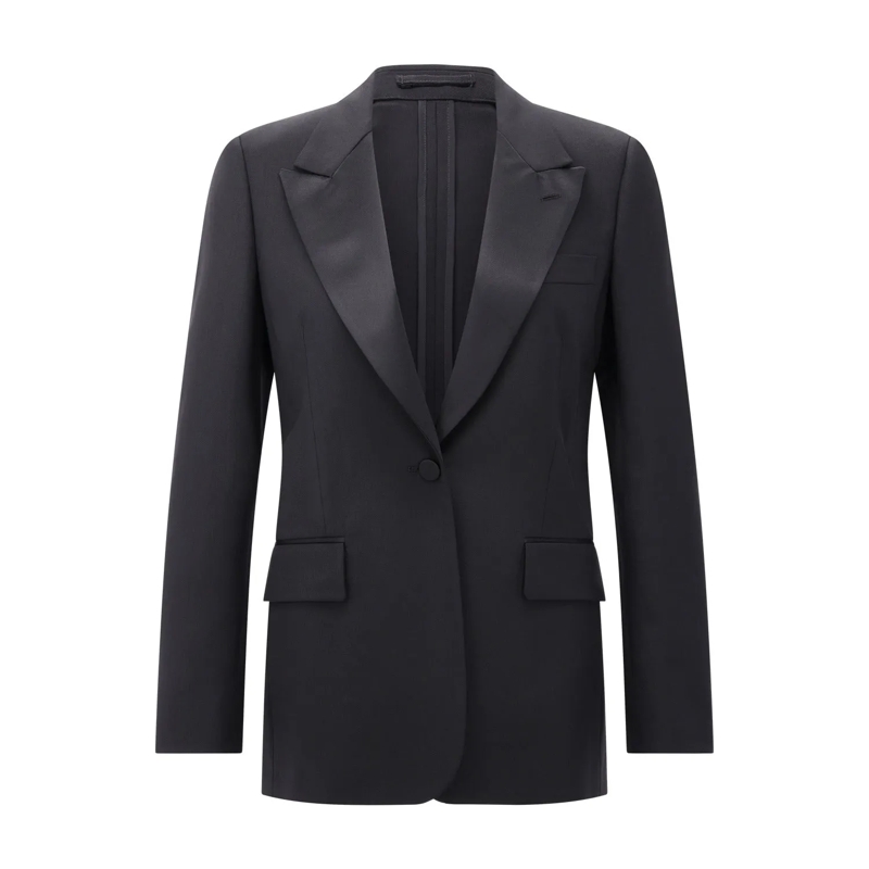 Lardini Blazer Klassischer Blazer aus Woll-Mix schwarz