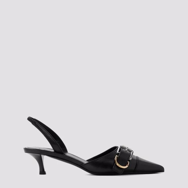 Thumbnail - Givenchy Sandalen - Voyou 45Mm Slingback Black Bull Leather Sandals - Gr. 38 (EU) - in Schwarz - für Damen