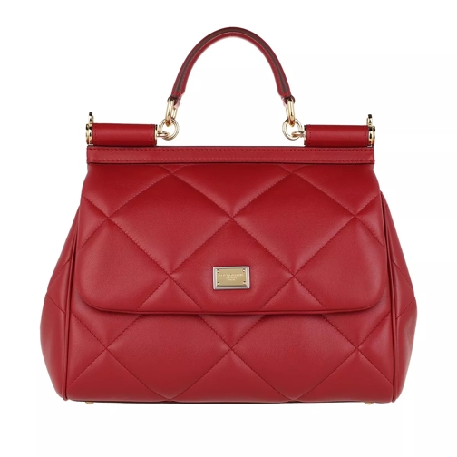 Dolce&Gabbana Sicily Medium Handle Bag Red Satchel