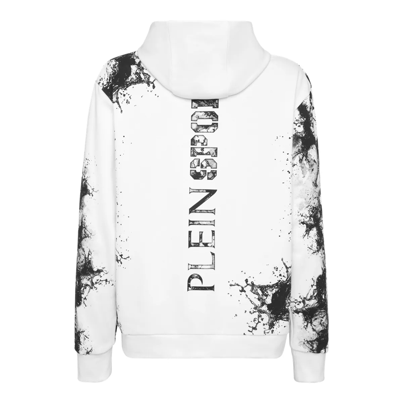 Plein Sport Top Kapuzen-Sweatshirt Splash weiss(Image 2)