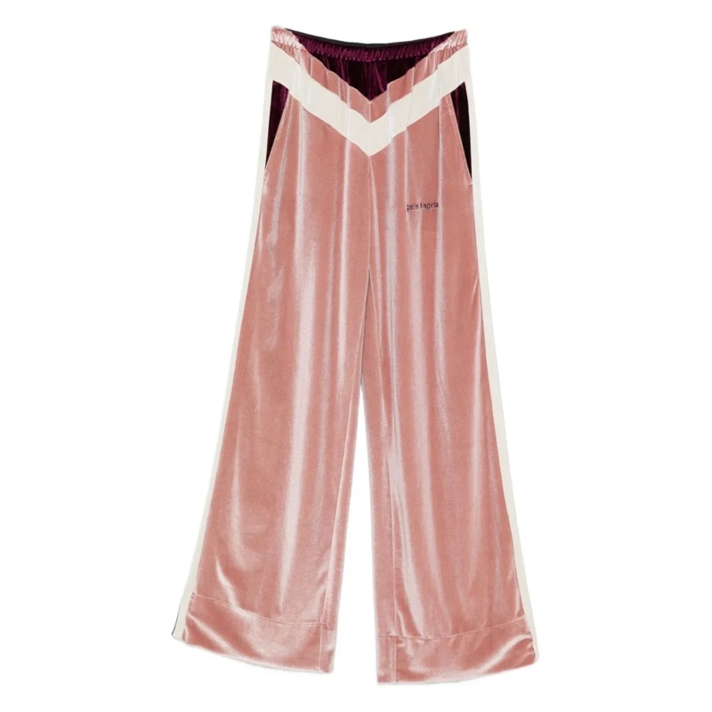 Palm Angels  Wide-Leg Velvet Pants Pink