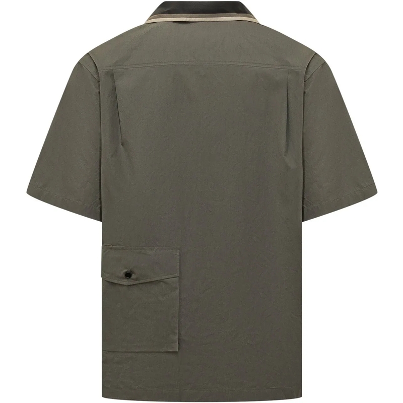 Dolce&Gabbana Legeres Oberteil Camicia con Stampa e Tasche Applicate dunkelgrau(Image 2)
