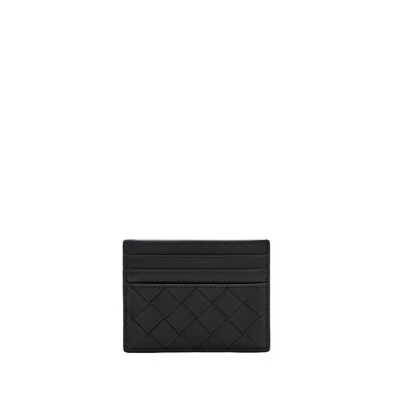 Bottega Veneta Geldbörse Small Interlaced Card Holder Black